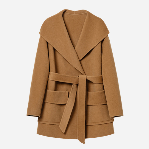 DEMO Home Wool Blend Overcoat Long Style